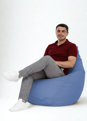 Кресло-мешок Груша Oxford M (115x75 см) Водоотталкивающий Небесно-голубой MrBean Груша M (370676401)