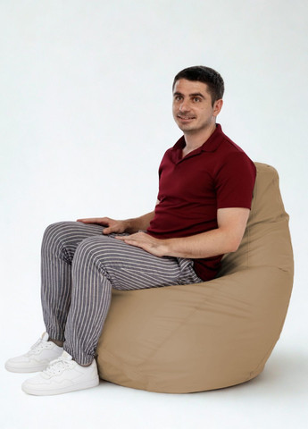 Крісло-мішок Груша Oxford M (115x75 см) Водовідштовхуючий Кавовий MrBean Груша M (370676411)