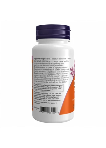 ДОМ 200 для поддержания гормонального баланса, DIM 200 w/Calcium D-Glucarate - 90 vcaps Now Foods (269117618)