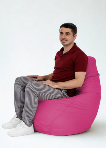 Крісло-мішок Груша Oxford M (115x75 см) Водовідштовхуючий Малиновий MrBean Груша M (370676407)