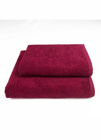 GM Textile набор махровых полотенец 2шт 50х90см, 70х140см 400г/м2 () бордовый производство -