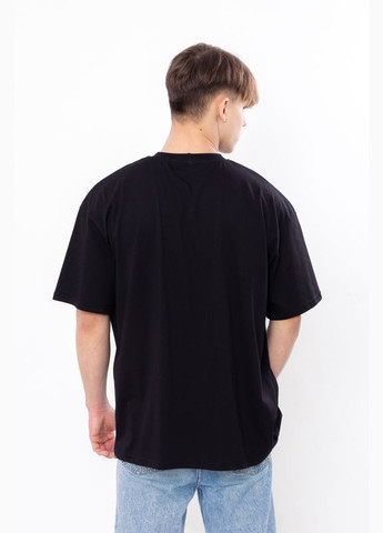Черная футболка мужская (оверсайз) с коротким рукавом Носи своє