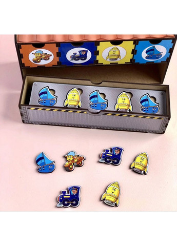 Деревянная настольная игра "Транспорт-2" сортер-комодик 24х15х6 см No Brand (289367979)