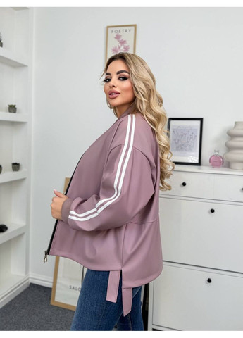 Пудровая демисезонная 🖤 курточка из эко-кожи - замеры в описании куртка-пальто DK/DL Мода без кордонів