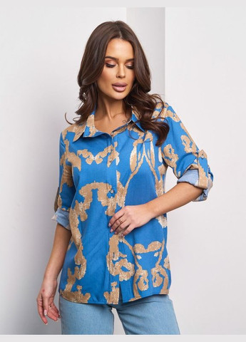 Сорочка 14993 блакитна ISSA PLUS (317395775)