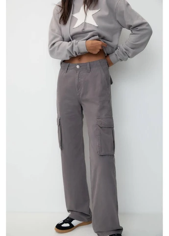 Штаны демисезон,серый, Pull & Bear (383437507)