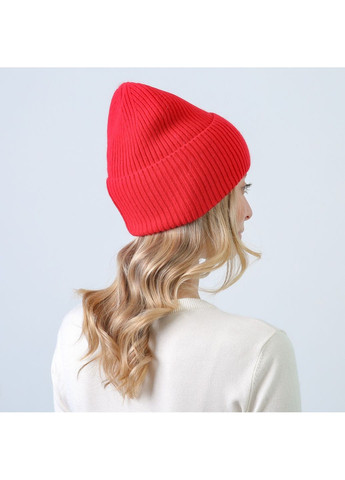 Шапка біні жіноча вовна червона MAELYS LuckyLOOK 843-899 (350197132)