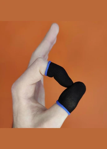 Игровые напальчники черные Wasp Feeler (аналог Flydigi от Xiaomi) с синим манжетом для игры на телефоне No Brand (305199913)