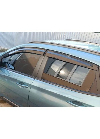 Дефлекторы окон (4 шт., Sport) для Hyundai Kona 2017-2023 гг. Sunplex (391748618)