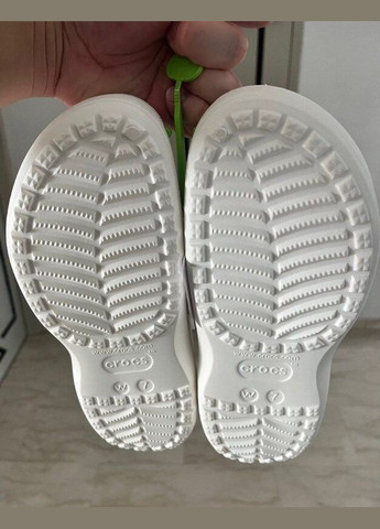 Белые clog крокс платформа бая клог Crocs
