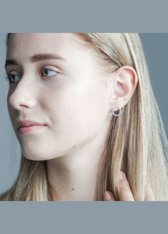 Серебряные серьги пуссеты Солнце без камней No Brand (333705636)