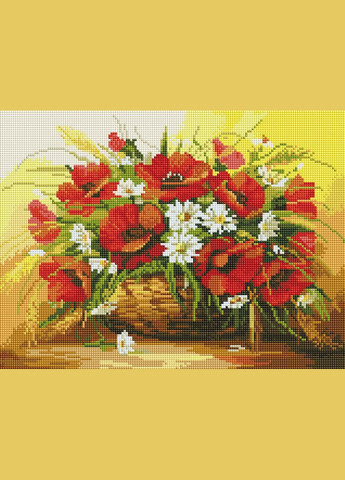 Набір алмазної вишивки 30х40см Букет маків з ромашками ST416 ColorArt (299772525)