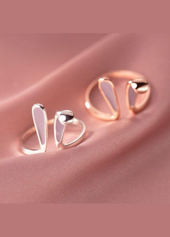 Каблучка для ніжної дівчини срібні заячі вушка каблучка у вигляді рожевого зайчика з вушками регульований Fashion Jewelry (285780981)