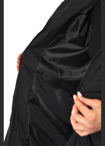 Темно-серая зимняя куртка женская зимняя черного цвета Let's Shop