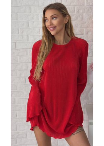 Красное повседневный, коктейльное, вечернее, кэжуал женское платье клеш FINO Mode однотонное