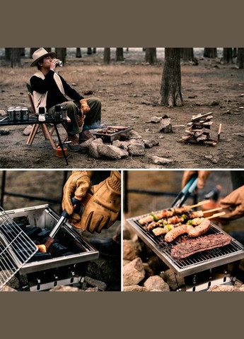 Гриль портативный Picnic BBQ Grill NH20CJ006, р-р L, сталь Naturehike (353502623)