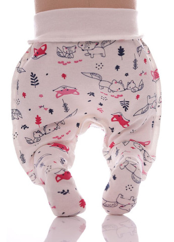 Білий демісезонний набір для новонародженого 3в1 інтерлок лисички білий 62 см (53614) BABYKROHA