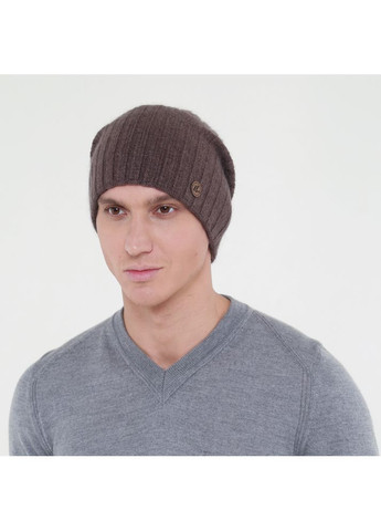Шапка ковпак чоловіча вовна коричнева LIORA 697-783 LuckyLOOK 697-783M (322793075)