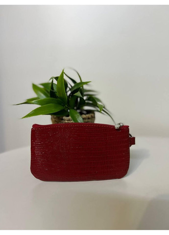 Ключниця жіноча натуральна шкіра червона принт два кільця (10064-7) Desisan (368150501)