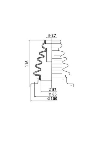 Пильник ШРКШ гумовий + змазка ПЫЛЬНИК К-Т VW TRANSPORTER (T1, T2, T3) 50-92 ВНЕШН./ВНУТР. 2810-1001 XLB-ua PROfit (366185446)