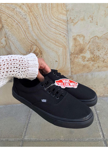 Черные демисезонные кеды мужские vans era full black ванс No Brand