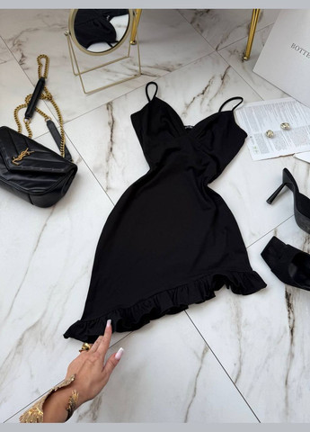 Чорна коктейльна, вечірня жіноча сукня Україна однотонна