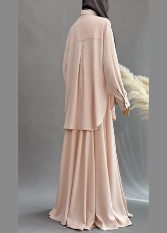 Удлиненная рубашка и макси юбка со вставками Halmun (338436802)