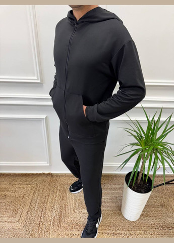 Чорний костюм на блискавці No Brand