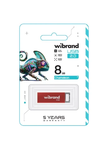 Флеш-накопичувач USB 2.0 Chameleon 8Gb Red Wibrand (380482895)