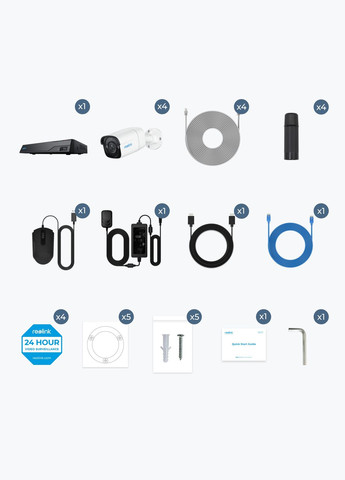 Комплект відеоспостереження NVS8-5MB4 Reolink (315030131)