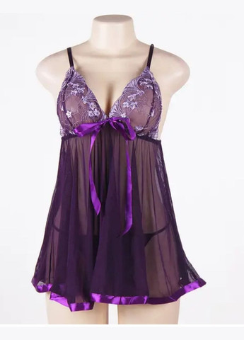 Шикарный фиолетовый пеньюар большого размера No Brand (319862503)