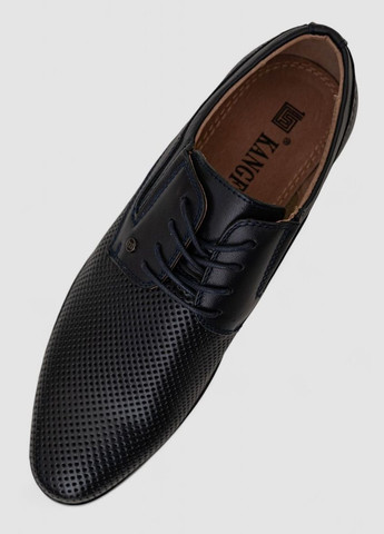 Темно-синие туфли мужские с перфорацией,, 243rc1593 KangFu