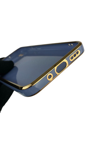 Чохол для Redmi 9A з кільцем MagSafe із золотою окантовкою на сяомі редмі 9а синій gs1 Xiaomi (366230624)