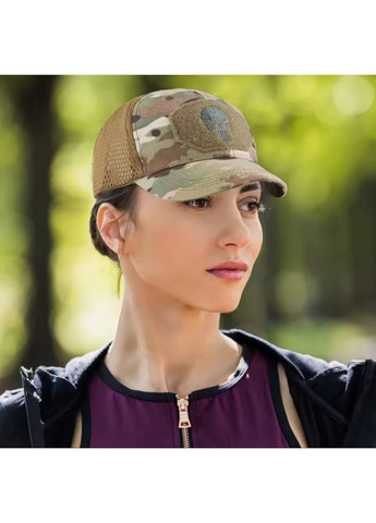 Тактическая летняя кепка в цвете мультикам/бейсболка военная с липучкой и черепом Neat-Oh (366547308)