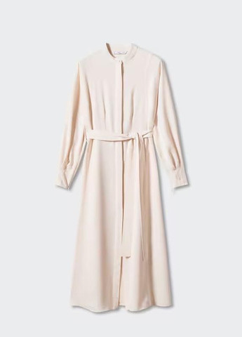 Молочна сукня сорочка міді плаття на ґудзиках молочна Mango