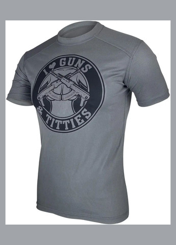 Комбинированная футболка kramatan i ove guns & titties tactical design urban No Brand