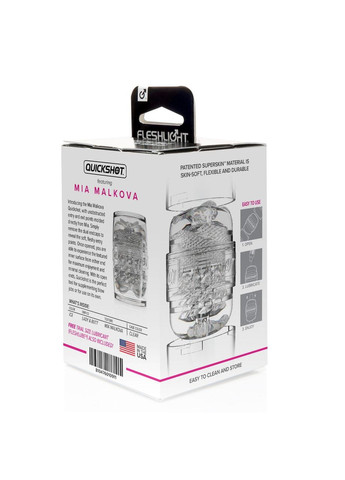 Мастурбатор Quickshot Mia Malkova, зі зліпком попки та вагіни, компактний, для пар та мін Fleshlight (303889538)