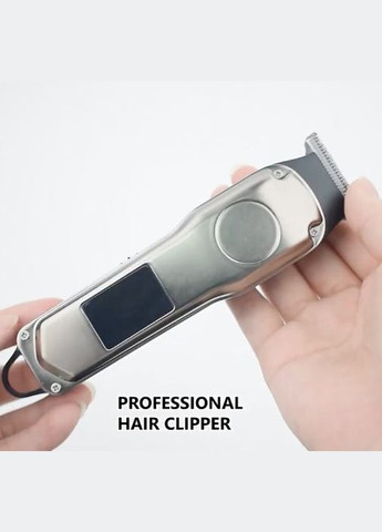 Бездротова машинка тример для стриження волосся бороди та тіла HQ 308 Pro Сріблястий + 5 насадок Rozia (306716770)