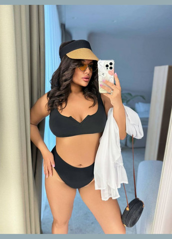 Черный летний купальник бандо Garna