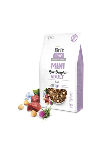 Корм сухой для собак малых пород Care Mini Raw Delights Beef говядина 2 кг Brit (362701115)