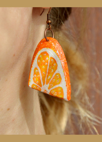 Авторские деревянные серьги "Апельсин" Lucy Kozyra (325454989)