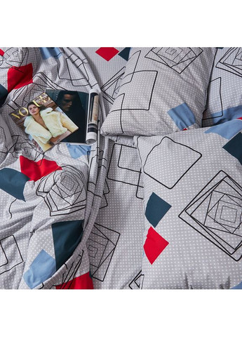 Комплект постільної білизни Бязь Gold Люкс «» Полуторний Євро 160х220 наволочки 2х70х70 (MS-820007127) Moon&Star Urban Grid (356113310)