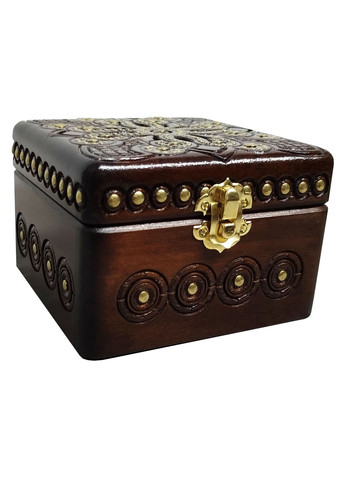 Ящик квадратный цвет красное дерево (12/12см.) Україна (358203093)