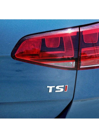 Емблема напис TSI червона 80х25 мм метал (на скотчі) Volkswagen (369610416)