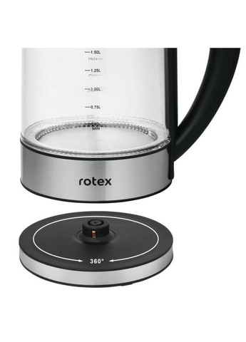 Електрочайник RKT87-SGS 1.7 л сріблястий Rotex (364835672)