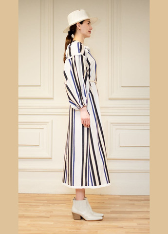 Черно-белое хлопковое платье аделина Dolcedonna