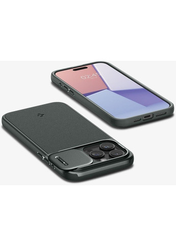 Чехол-накладка Optik Armor MagFit для iPhone 15 Pro Abyss Green (ACS06739) Spigen (370621454)