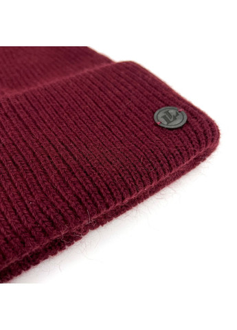 Набор шапка бини + шарф мужской шерсть бордовый GEORGE 694-850 LuckyLOOK 694-850m (289358723)