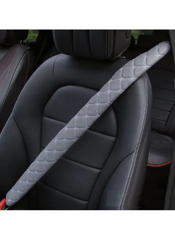 Адаптер накладка на ремінь безпеки для забезпечення комфорту з нейтральною м'якістю 75 см (479122-Prob) Сірий з рядками Unbranded (315806133)