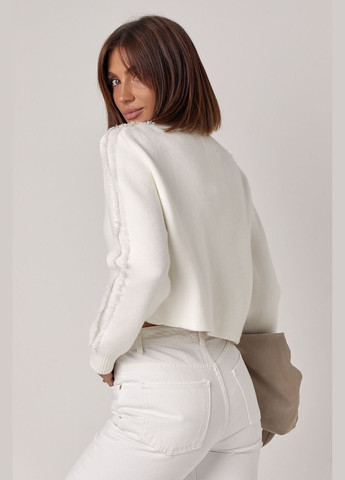 Молочный демисезонный кардиган Lurex